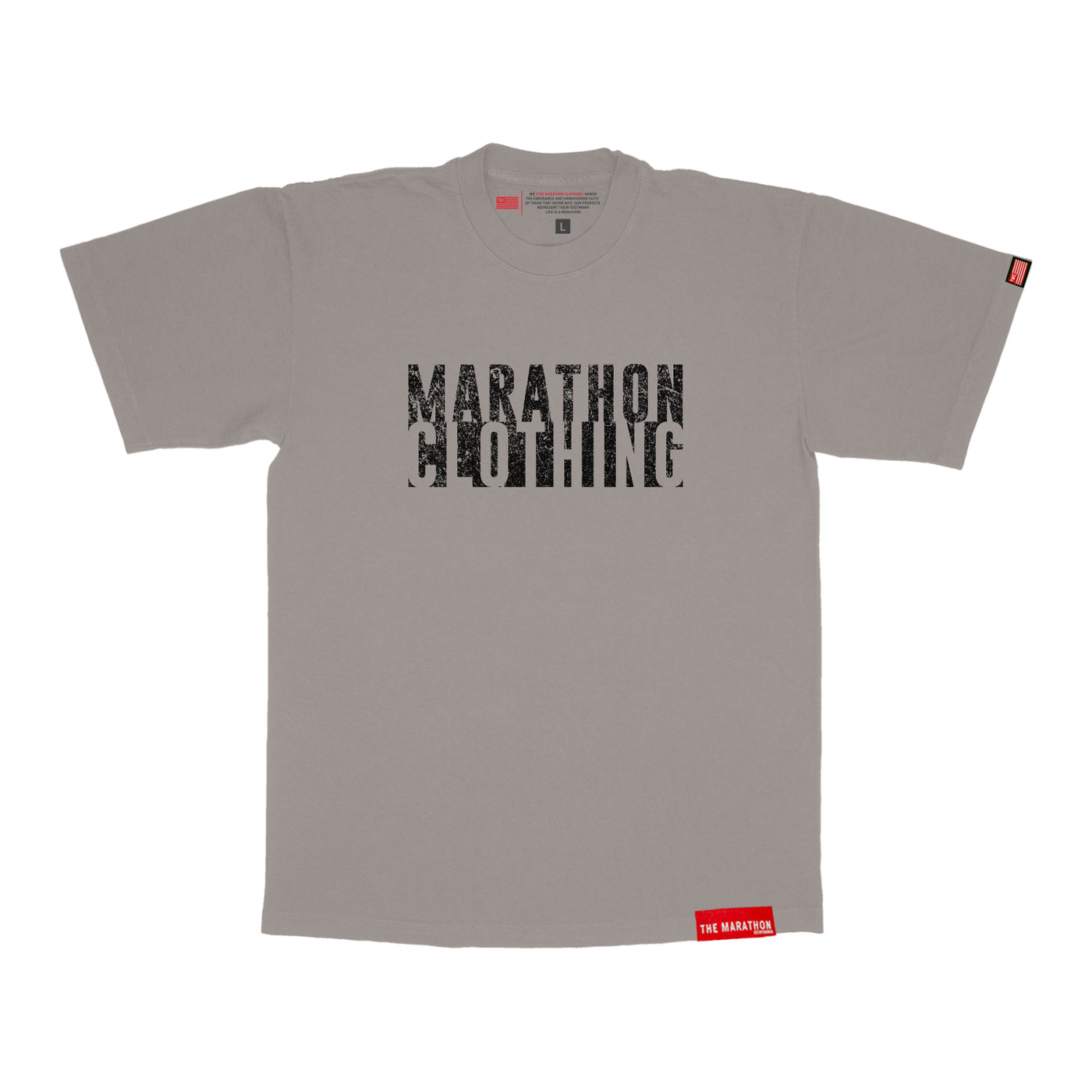 Vintage Marathon Clothing T-Shirt - Mocha Grey/Black