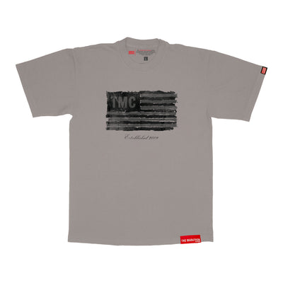 TMC Distressed Flag T-Shirt - Mocha Grey/Black