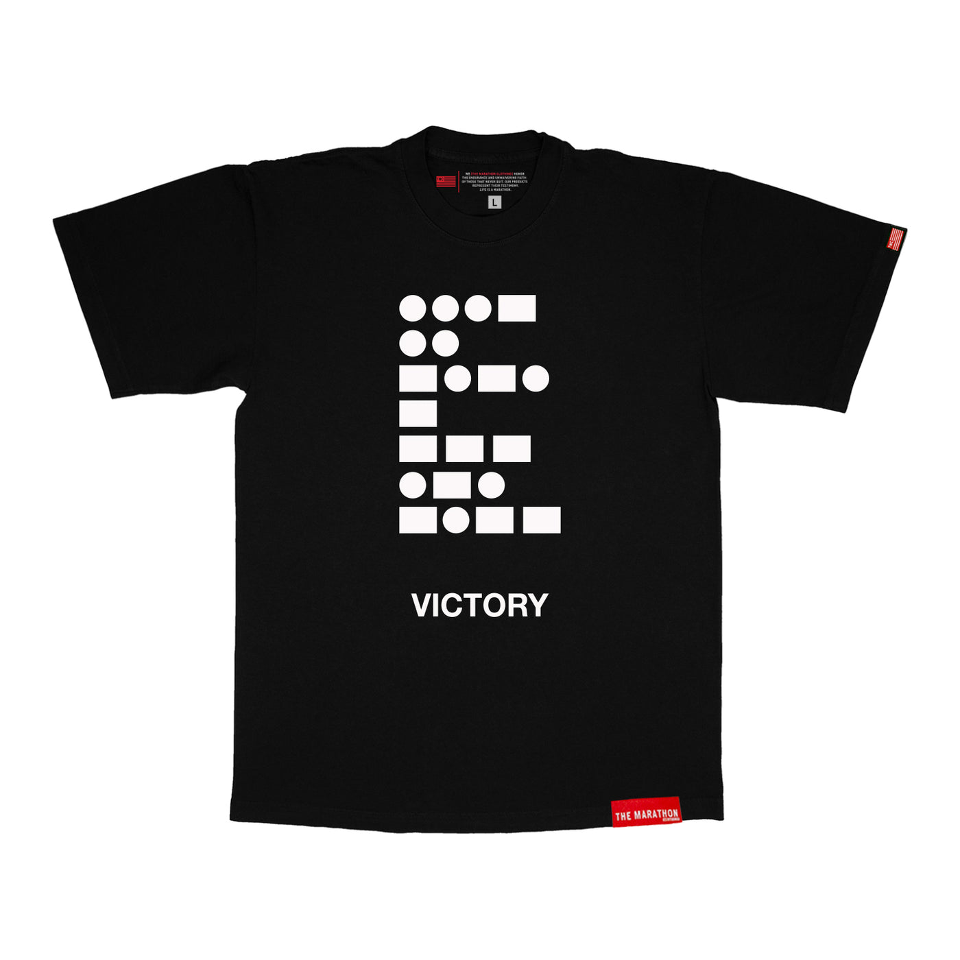 Morse Code Victory T-Shirt - Black