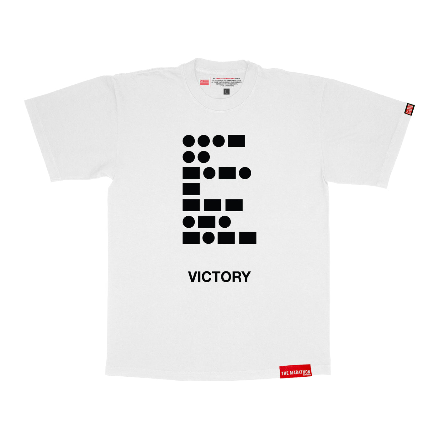 Morse Code Victory T-Shirt - White