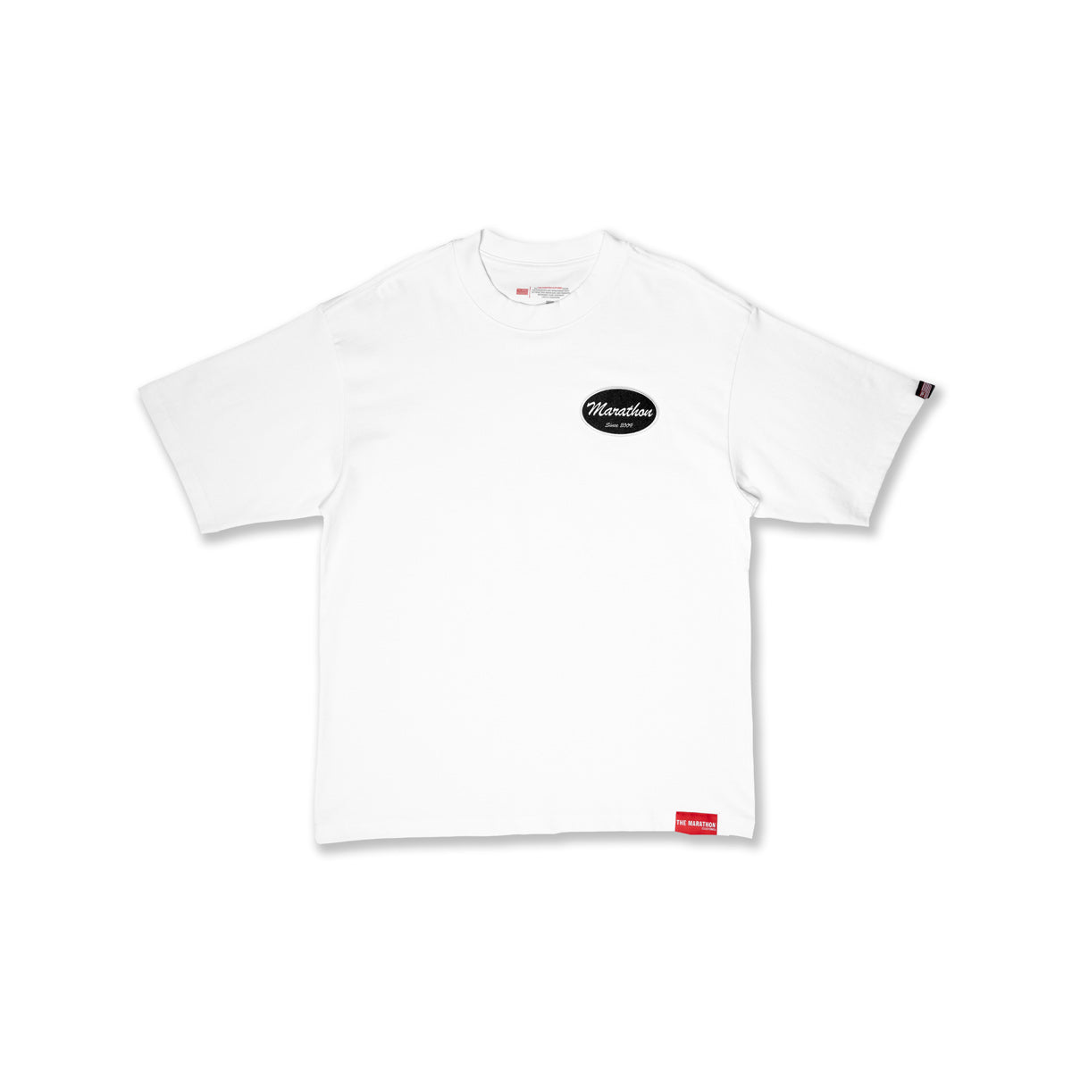 Marathon Origin Patch T-Shirt - White/Black - Front