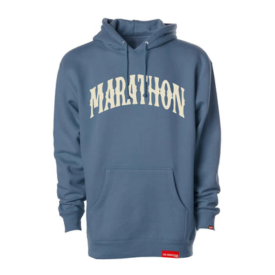 Marathon Vintage Arch Hoodie - Storm Blue/Cream