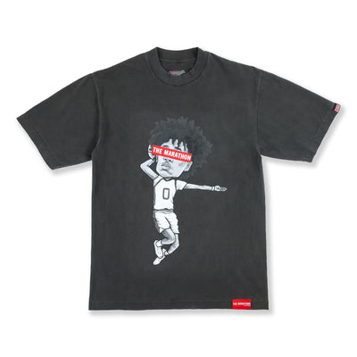 TMC x Tajh Ariza "The Hero" T-Shirt - Vintage Black - Front.