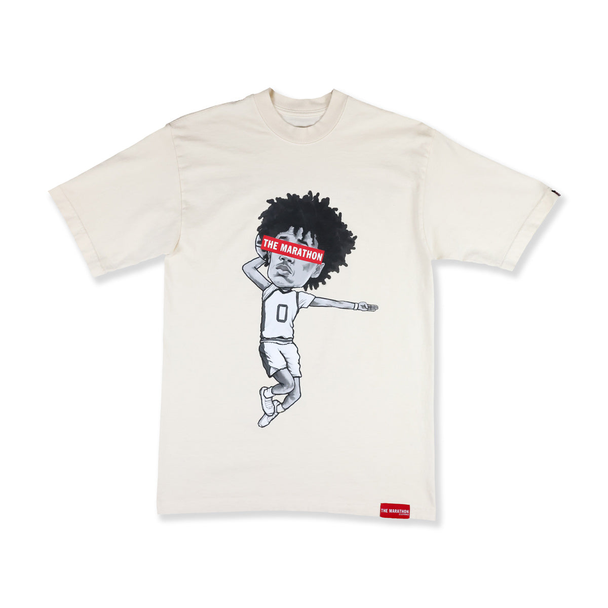 TMC x Tajh Ariza "The Hero" T-Shirt - Creme - Front.