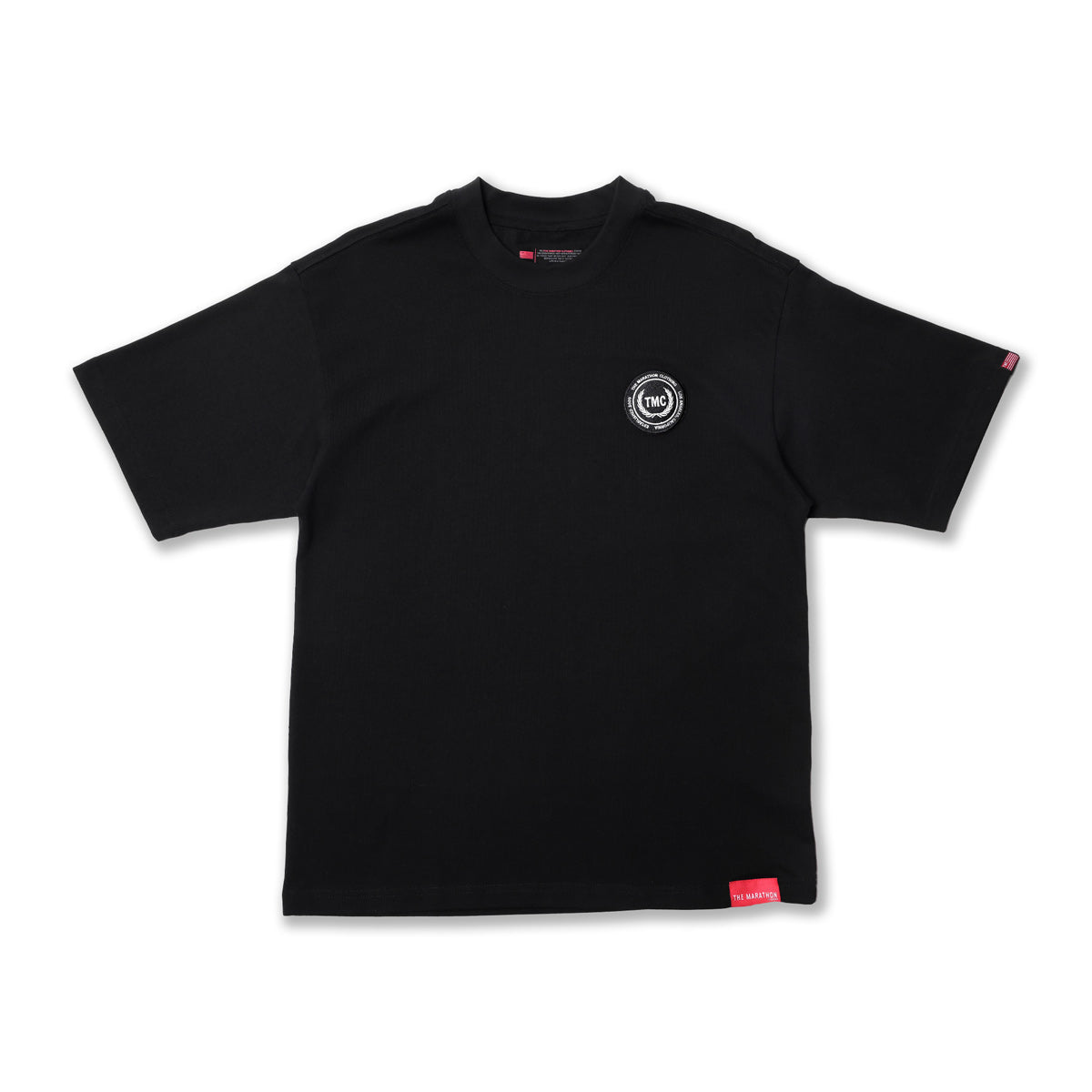 Marathon Established TMC Laurel Embroidered Patch T-Shirt - Black - Front