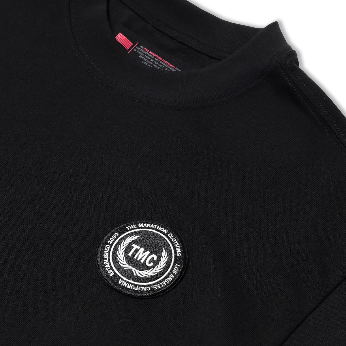 Marathon Established TMC Laurel Embroidered Patch T-Shirt - Black - Logo Detail