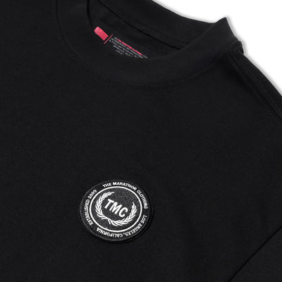 Marathon Established TMC Laurel Embroidered Patch T-Shirt - Black - Logo Detail