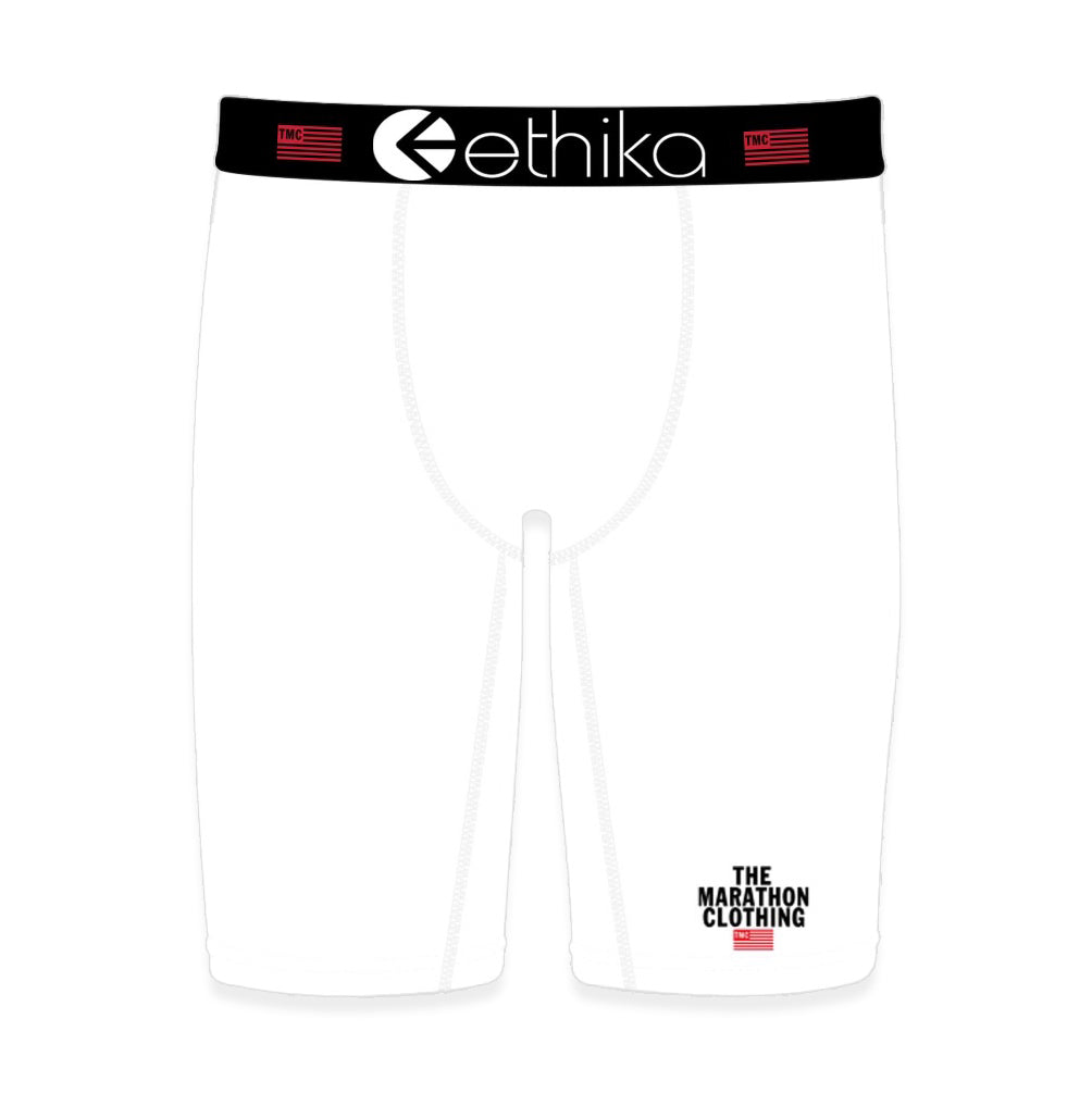 TMC x Ethika Premium Modal Boxer Briefs - White - Front.