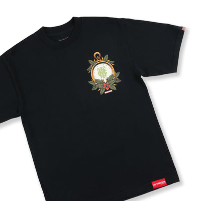 Monogram Time Clock T-Shirt - Black - Front Detail