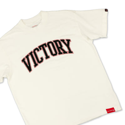 Vintage Embroidered Victory T-Shirt - Vintage White/Black