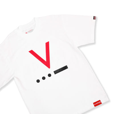 V for Victory Code T-Shirt - White - Front Detail