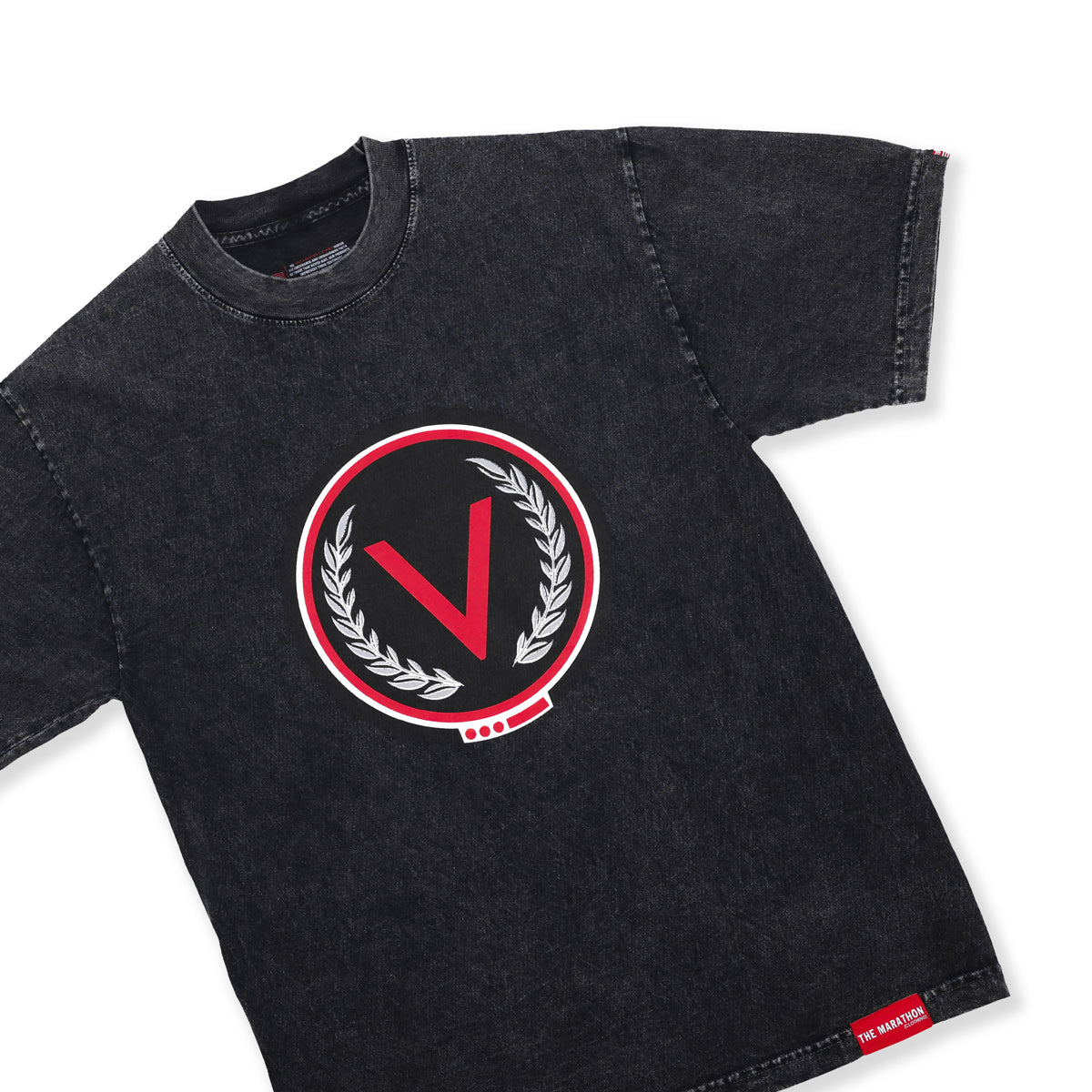 Victory Chip T-Shirt - Carbon Washed Black - Front Detail