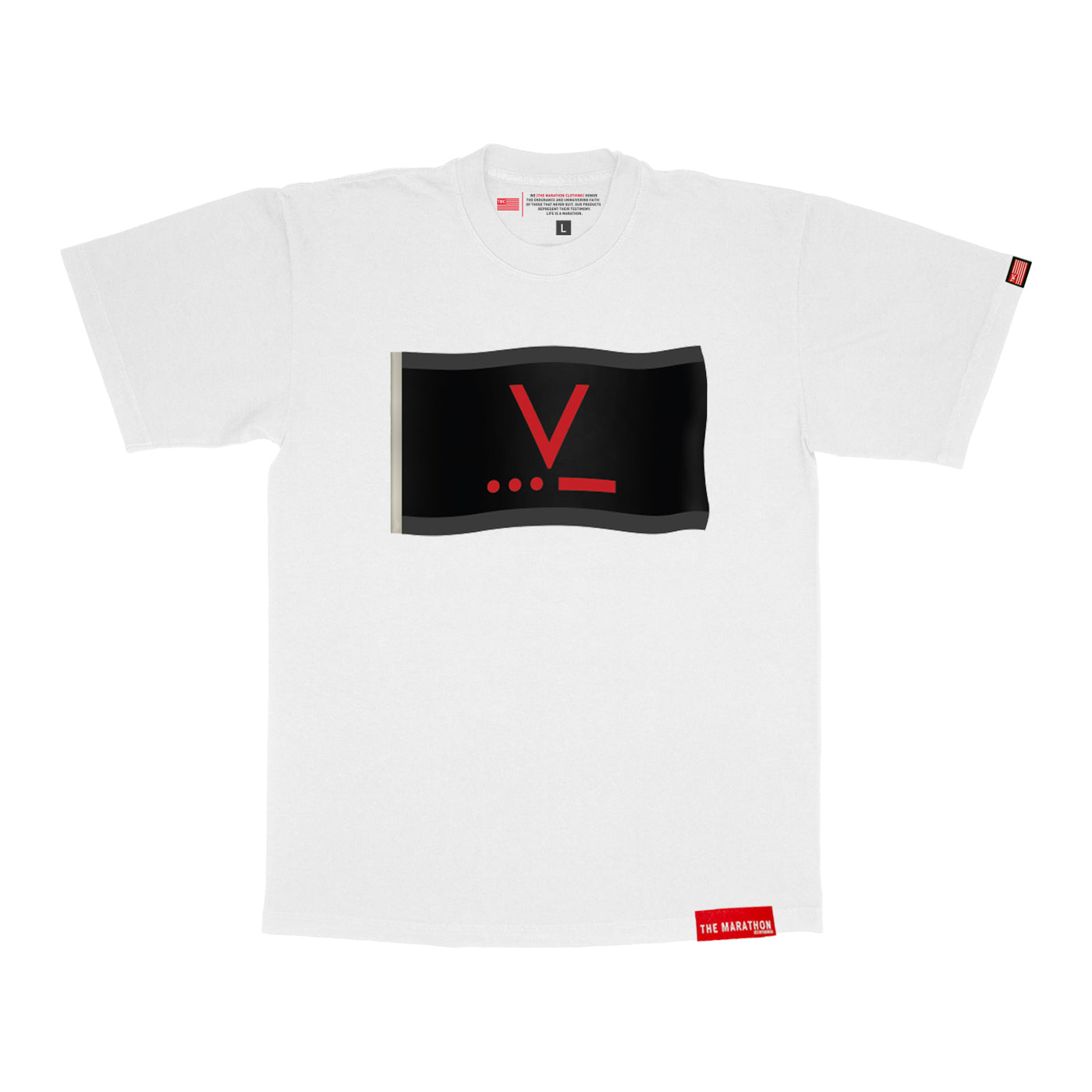 Victory V Flag T-Shirt - White