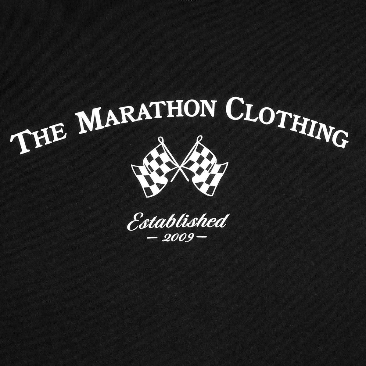 Marathon Victory Flags T-Shirt - Black/White - Front Detail 2
