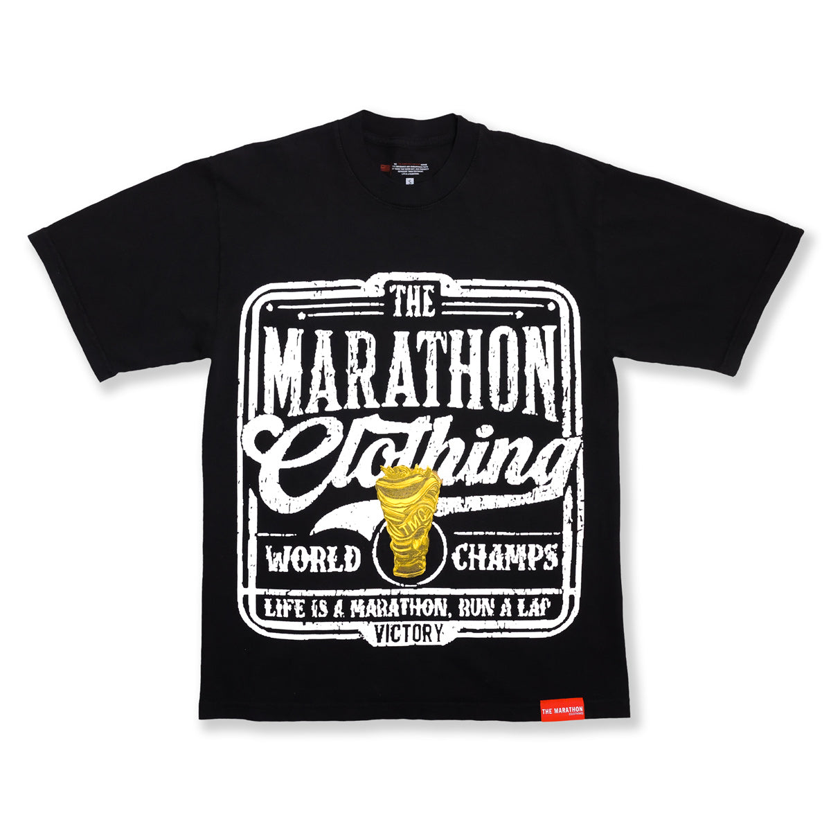 Vintage Marathon World Champs T-Shirt - Black - Front