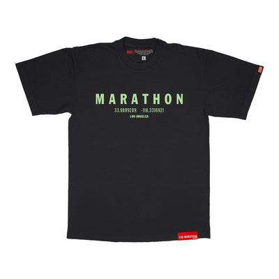 Marathon Foundation “Christmas Collection” T-Shirt - Black/Key Lime