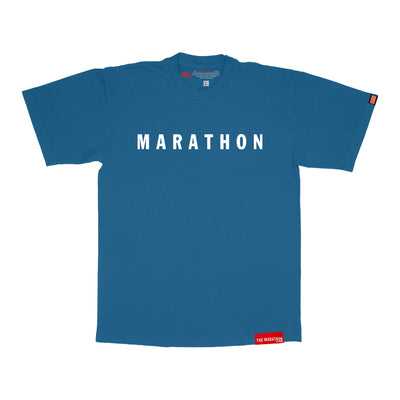 Marathon Hero T-Shirt - Deep Water/White