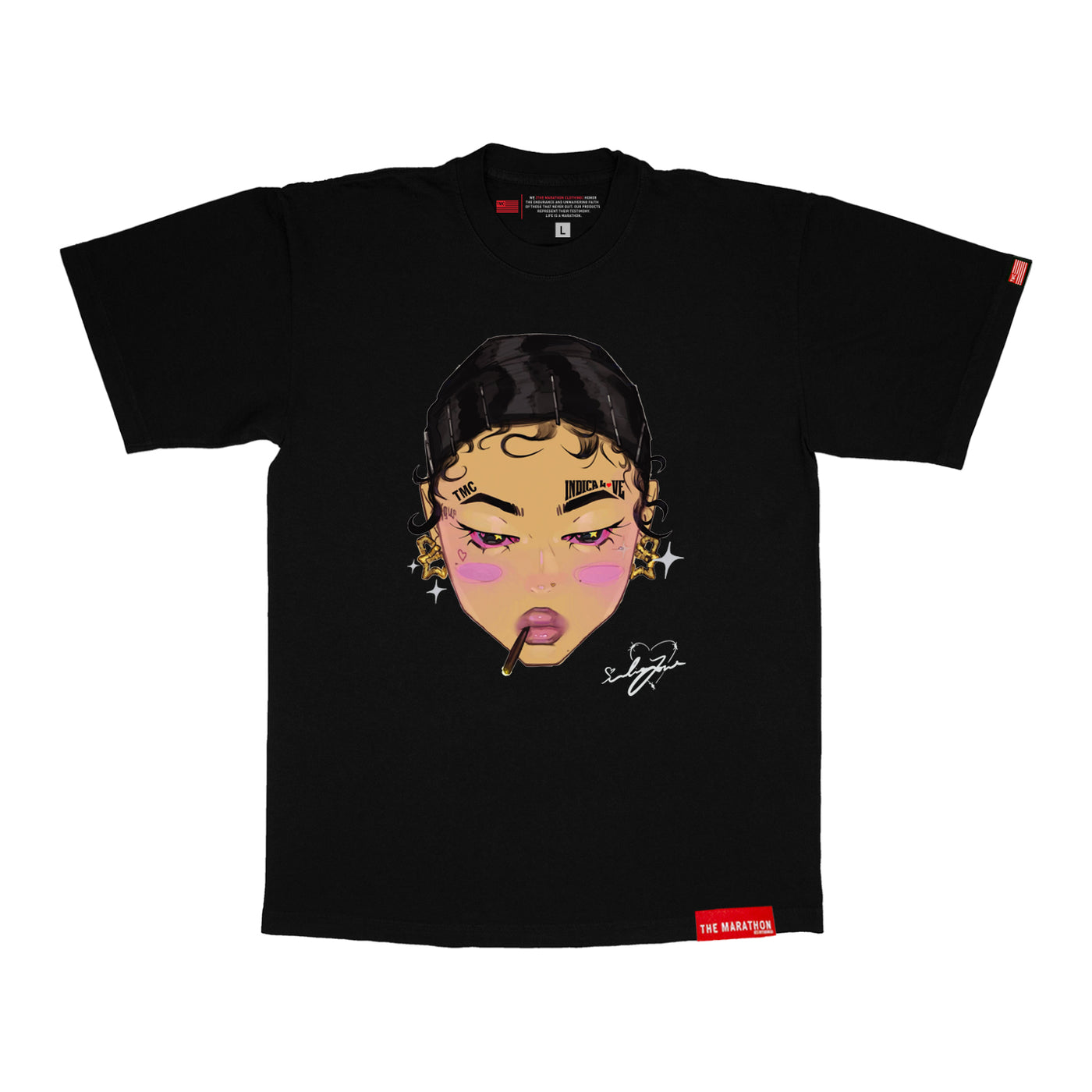 INDICA LOVE x TMC T-Shirt - Black - Front