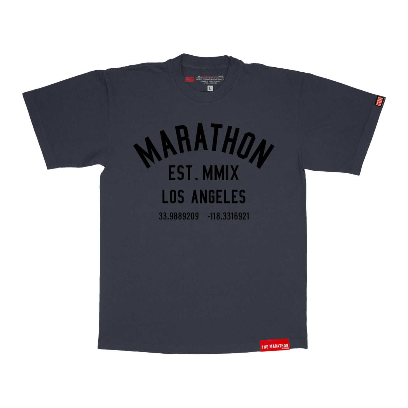 Marathon Classic Tee  - Slate/Black