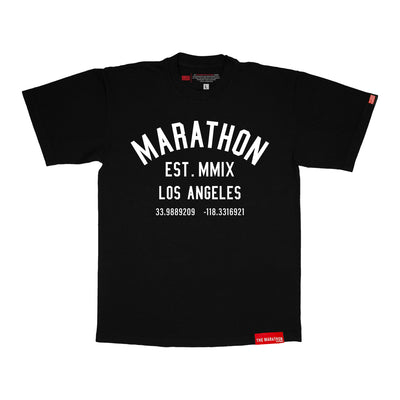 Marathon Classic Tee  - Black/White