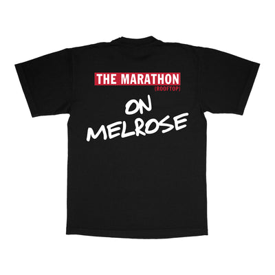 The Marathon Rooftop “ON MELROSE” T-Shirt - Black - Back