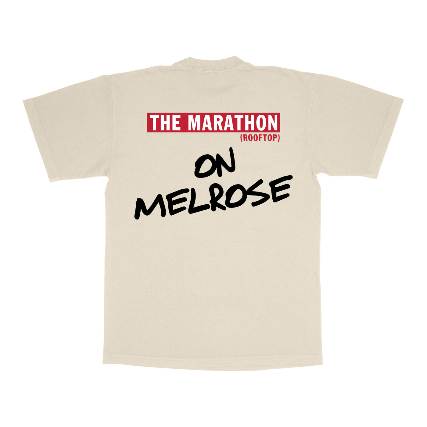 The Marathon Rooftop “ON MELROSE” T-Shirt - Bone - Back