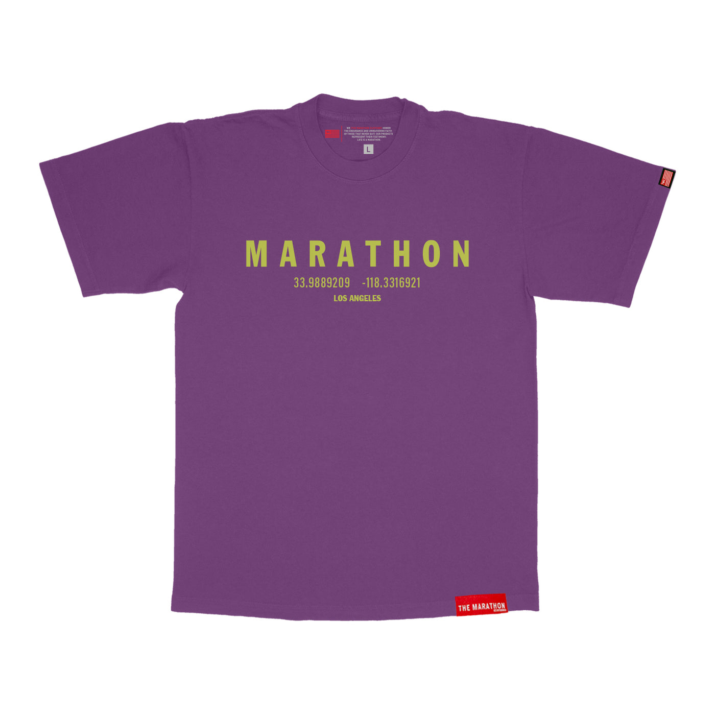 Marathon Foundation “Christmas Collection” T-Shirt - Bright Violet/Grinch Green