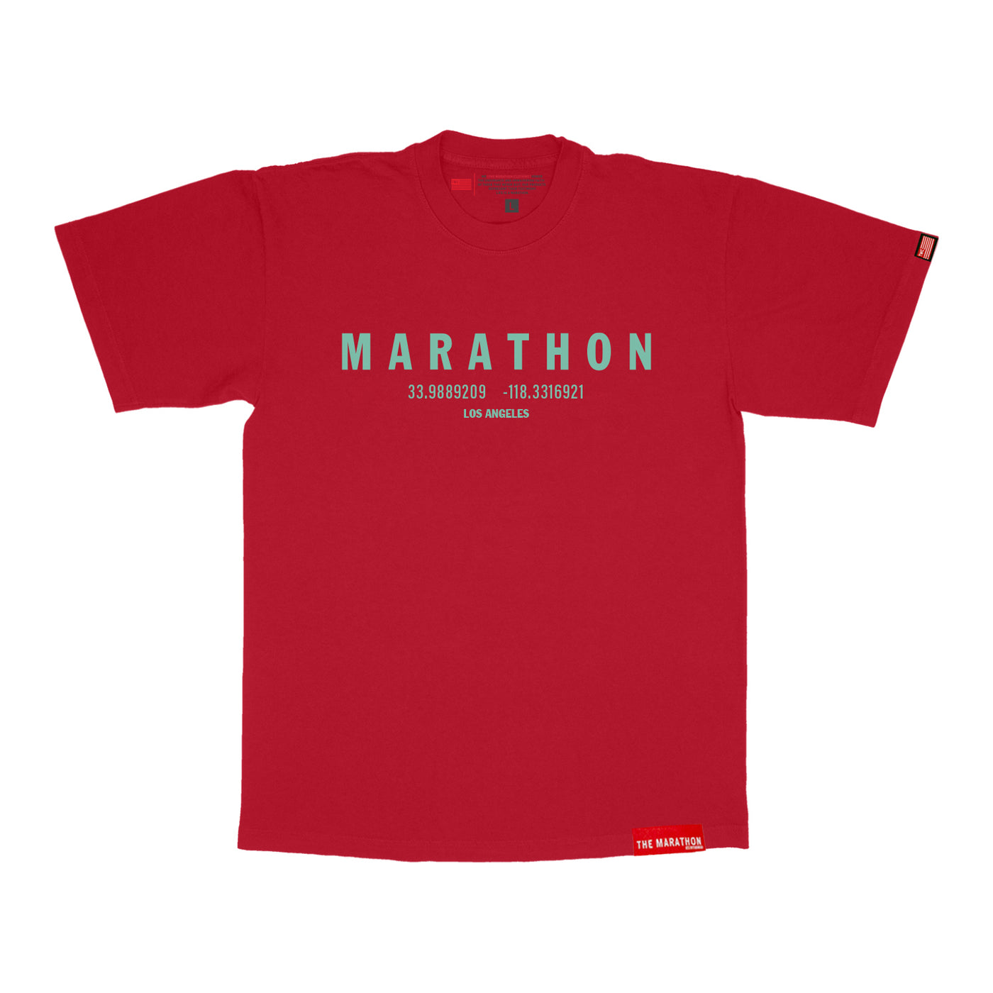 Marathon Foundation “Christmas Collection” T-Shirt - Red/Jade Green