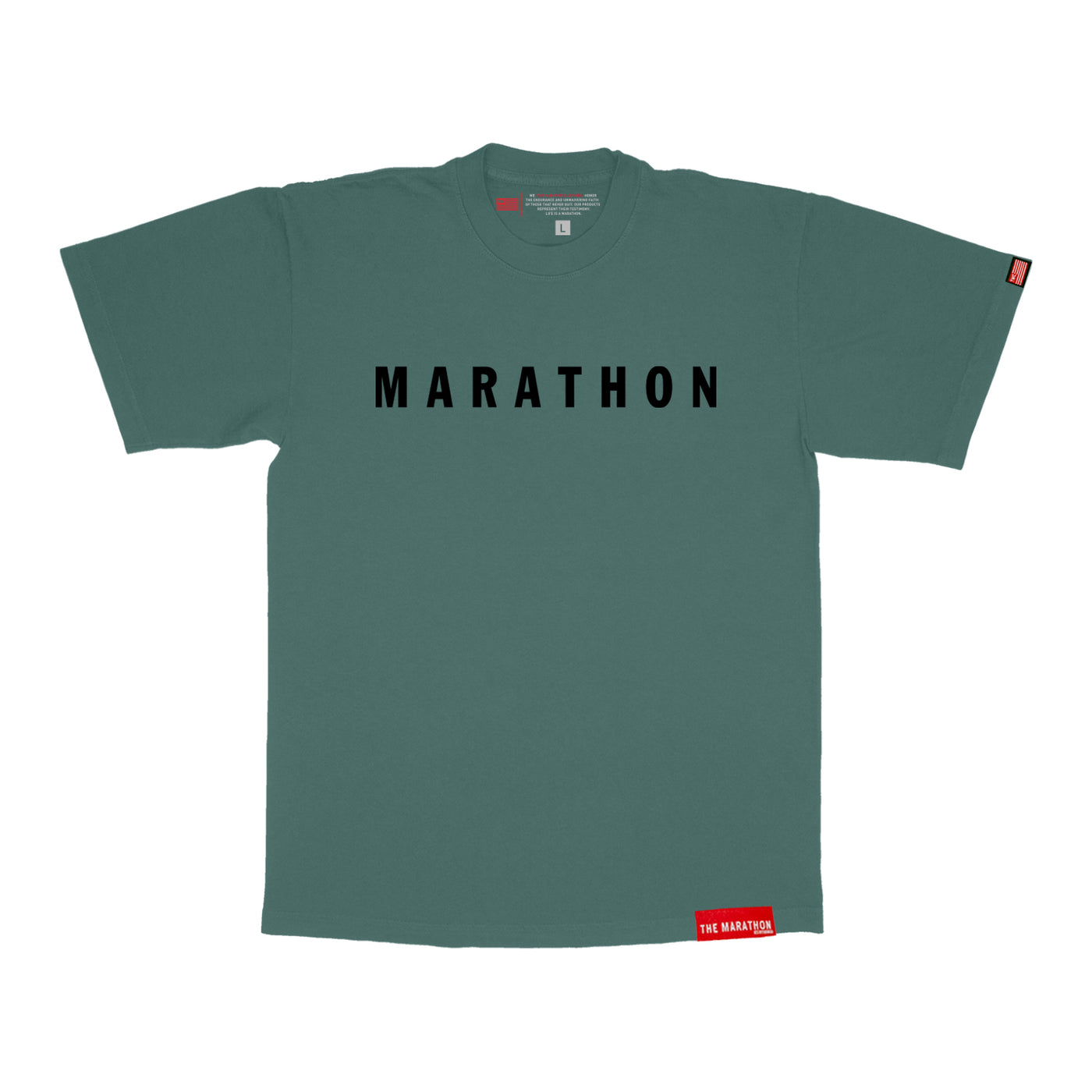 Marathon Hero T-Shirt - Sage Green/Black