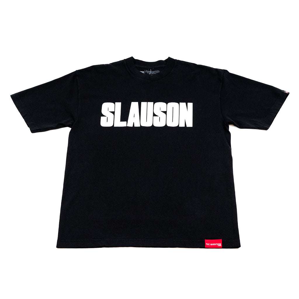 Slauson Block Print T-shirt - Black / White – The Marathon Clothing