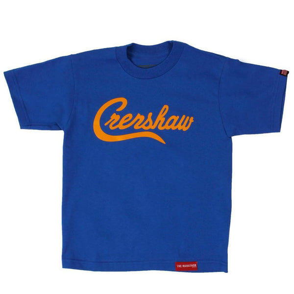 The Marathon Clothing Kids' Crenshaw T-Shirt, Royal/Yellow