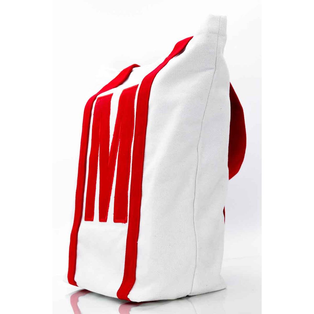 CANVAS popular BAG White and Red