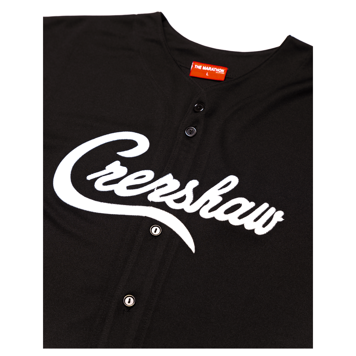 Crenshaw Baseball Jersey - White/Black – The Marathon Clothing