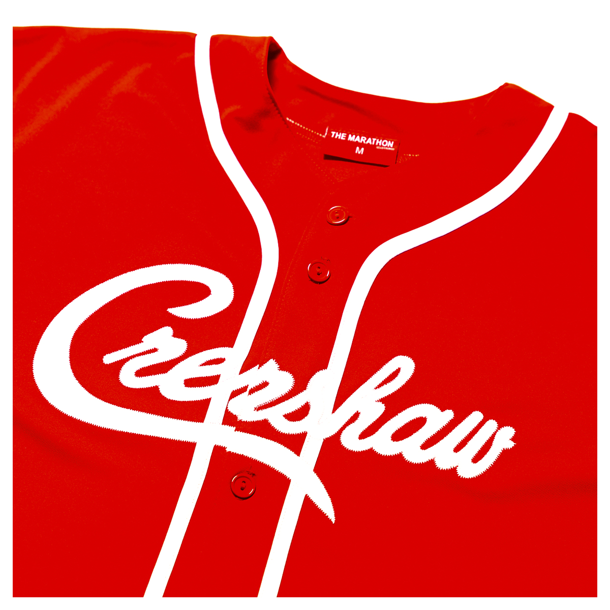 Crenshaw Baseball Jersey - White/Red – The Marathon Clothing